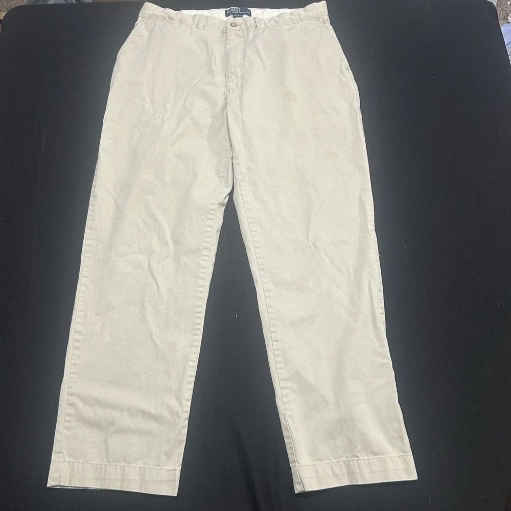 Polo Ralph Lauren Chino Pants 38x32 Beige Vintage Preppy Khaki